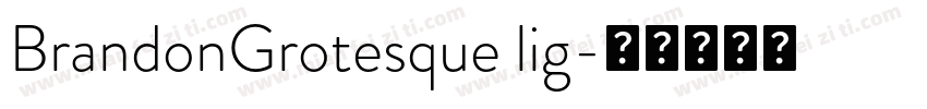 BrandonGrotesque lig字体转换